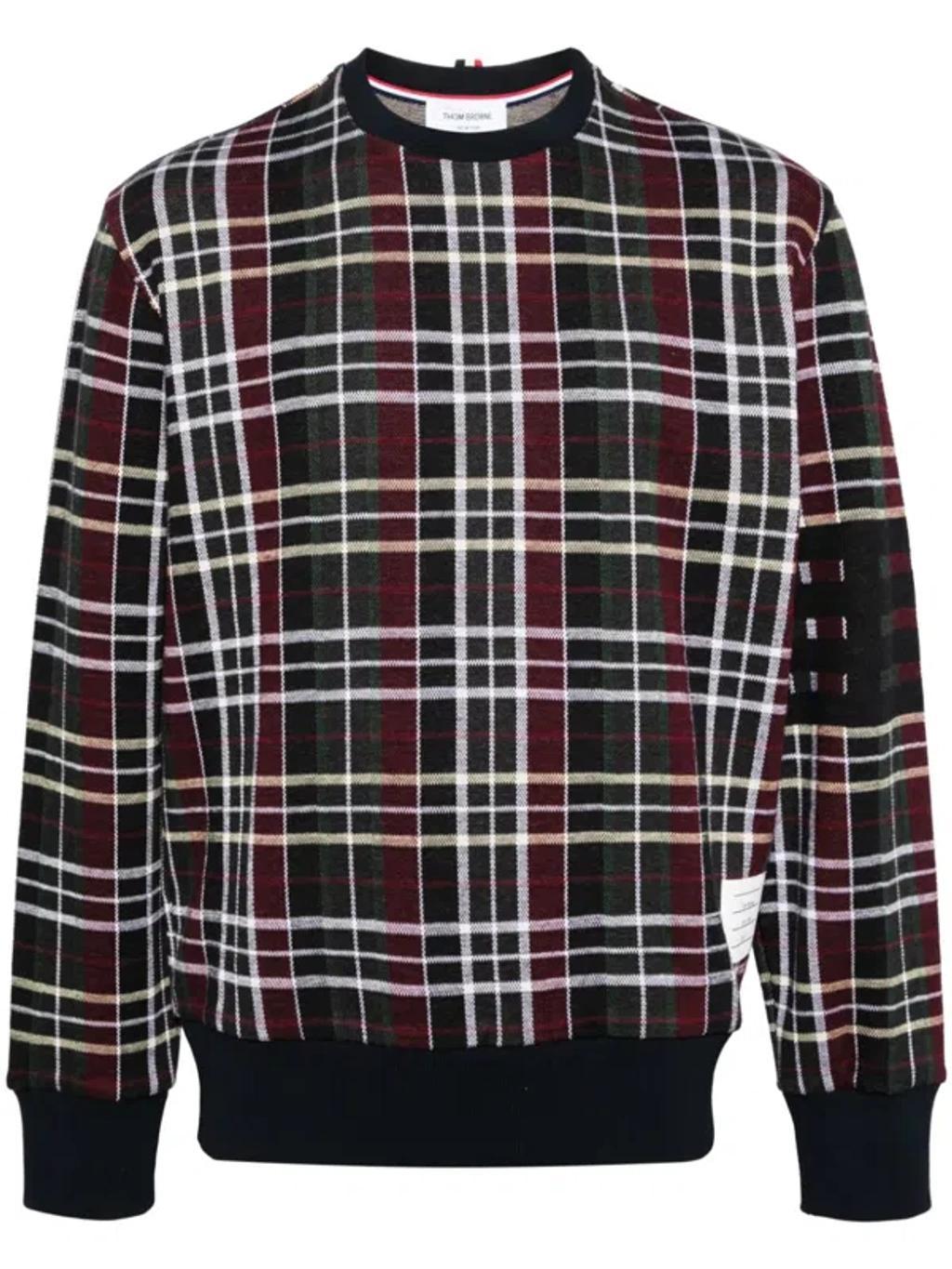 Checked Sweater In Green Product Image