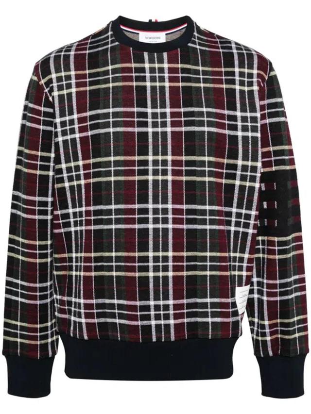 Checked Sweater In Green Product Image