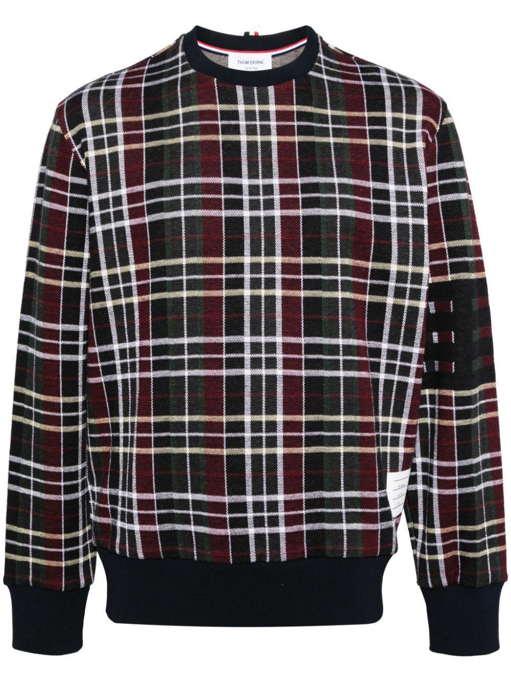 Checked Sweater In Green Product Image