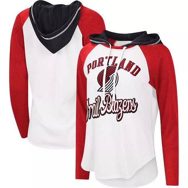 Womens G-III 4Her by Carl Banks Portland Trail Blazers MVP Raglan Hoodie Long Sleeve T-Shirt Product Image