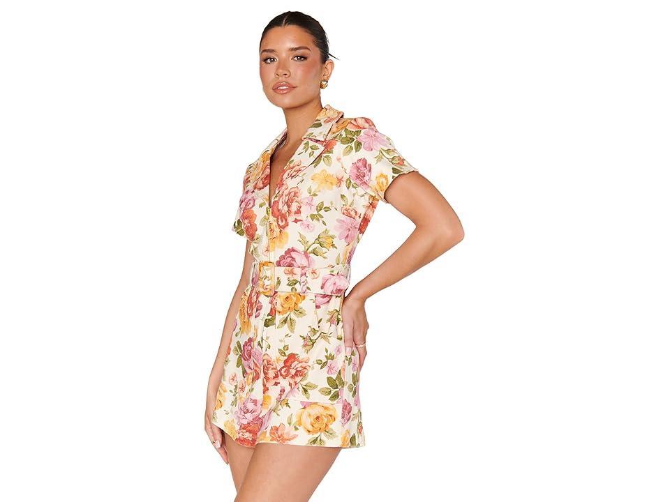 Show Me Your Mumu Outlaw Romper (Ivory Hillside Floral) Women's Jumpsuit & Rompers One Piece Product Image