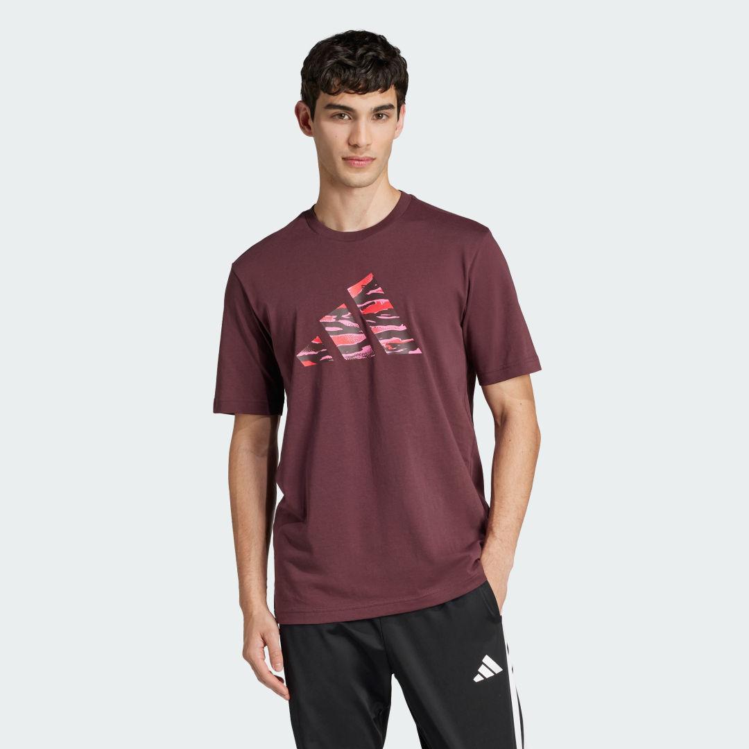 adidas Codes Camo Graphic Tee Olive Strata S Mens Product Image