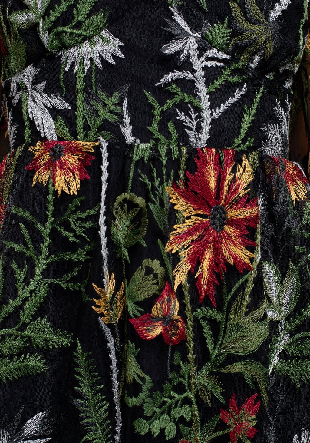 Wildflower Embroidered Mesh Mini Dress Product Image