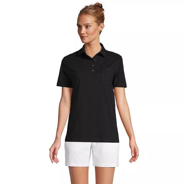 Lands End Womens Short Sleeve Super T Polo Shirt Product Image