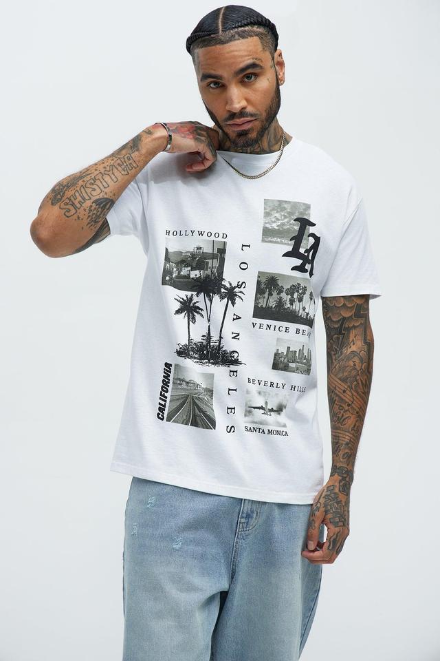 LA Collage Short Sleeve Tee - White Product Image