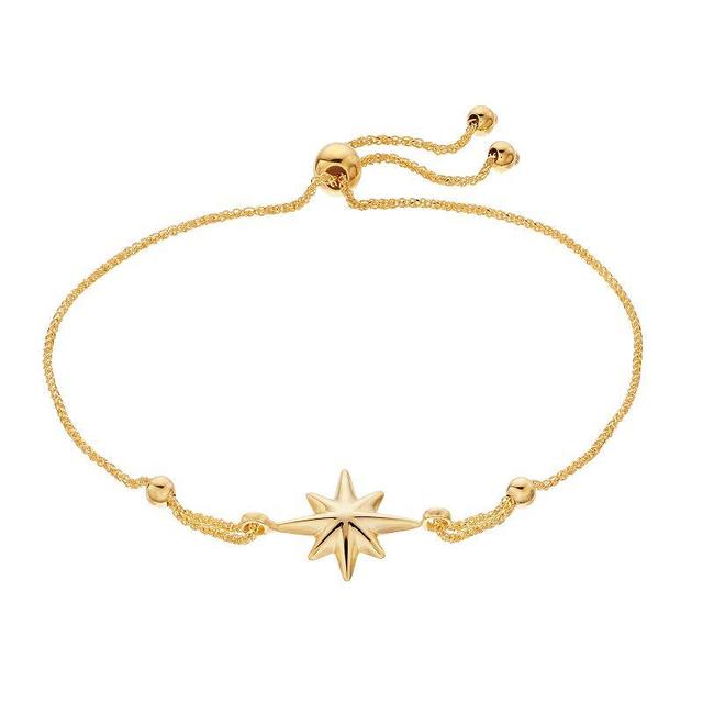 14k Gold Star Adjustable Bracelet, Womens Product Image