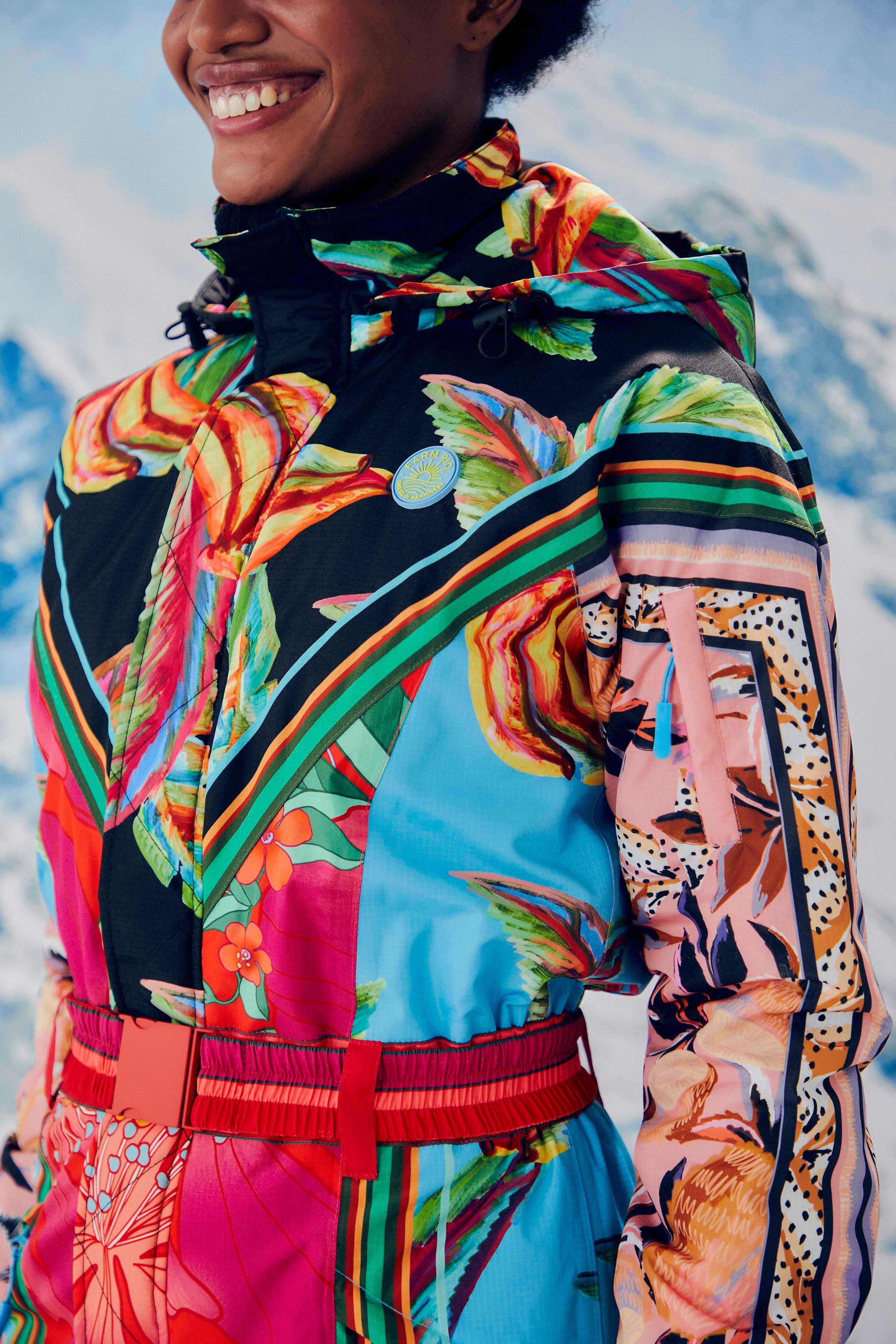 Mixed Scarves Ski Jumpsuit Product Image