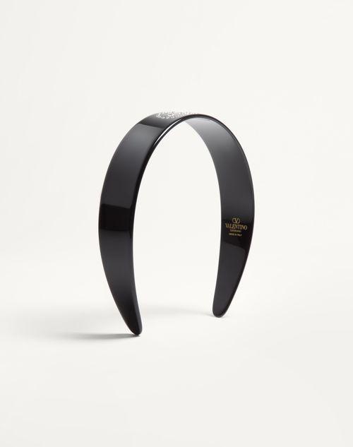 VLOGO SIGNATURE HEADBAND IN RESIN, METAL AND CRYSTALS Product Image