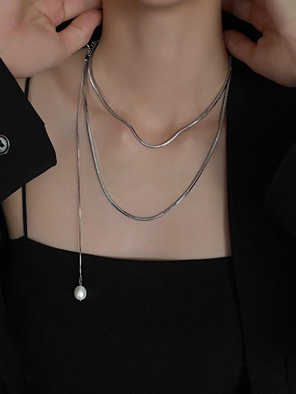 Casual Normcore Pearl Necklaces Accessories Product Image