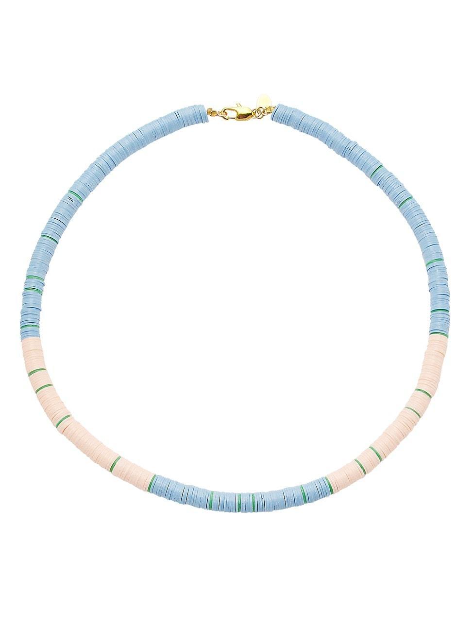 Womens At Goldtone & Vinyl Beaded Necklace Product Image