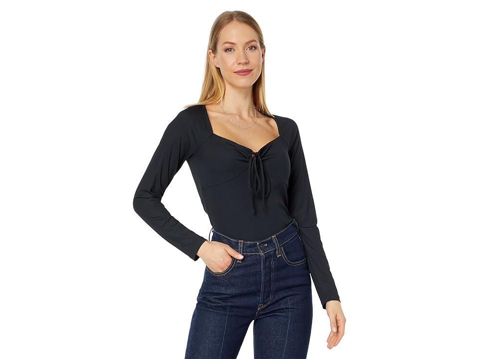 Lucky Brand Keyhole Halter Top (Jet ) Women's Clothing Product Image