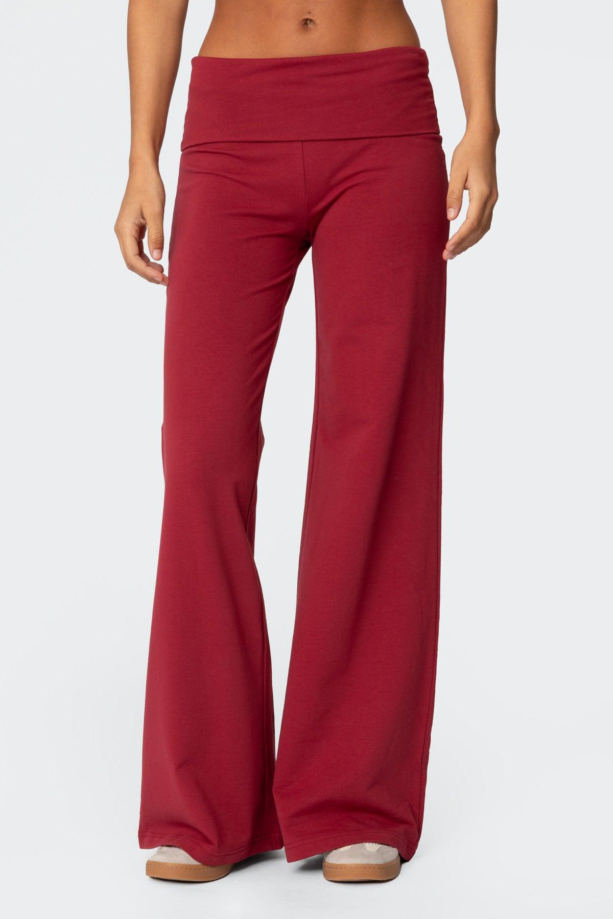 Wide Leg Fold Over Pants Product Image