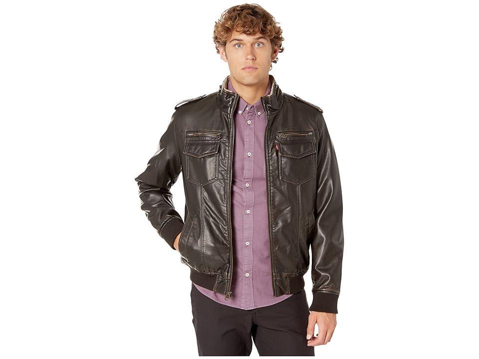 Levi's(r) Two-Pocket Military Bomber with Sherpa Lining (Dark ) Men's Clothing Product Image