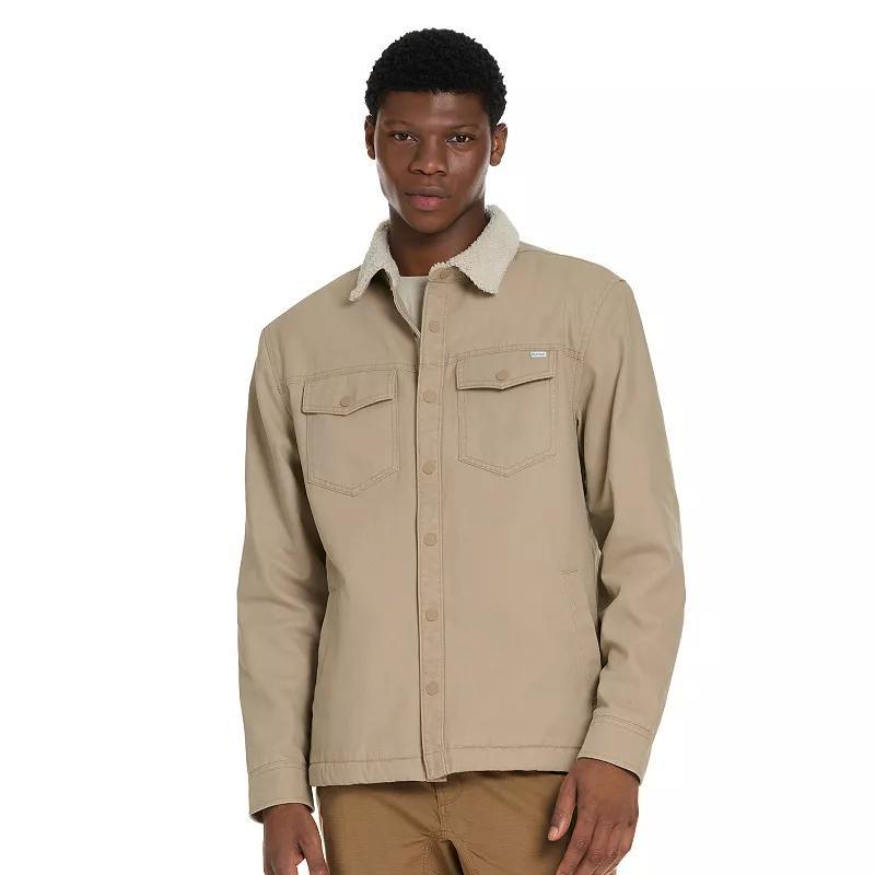 Mens Hurley Canvas Shirt Jacket Barely Ivory Product Image