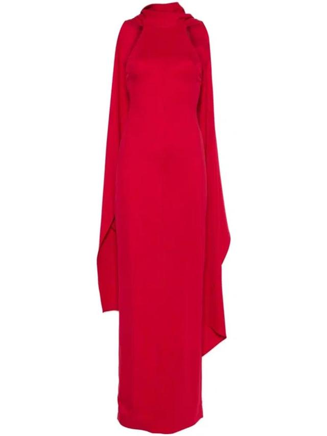 SOLACE LONDON Emerson Gown In Red Product Image