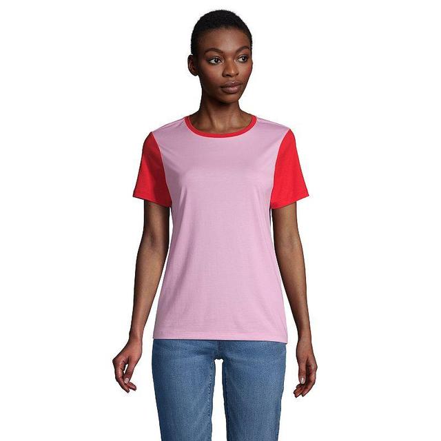 Womens Lands End Relaxed-Fit Supima Cotton Crewneck Tee Product Image