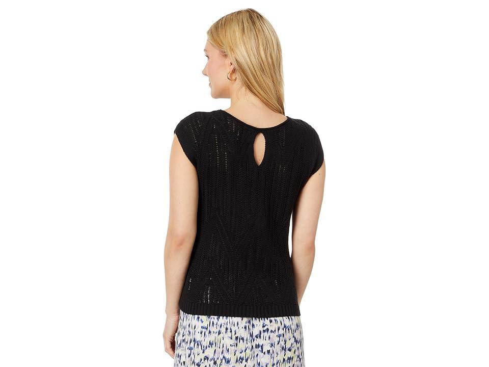 NIC+ZOE Textured Swing Sweater Onyx) Women's Sweater Product Image