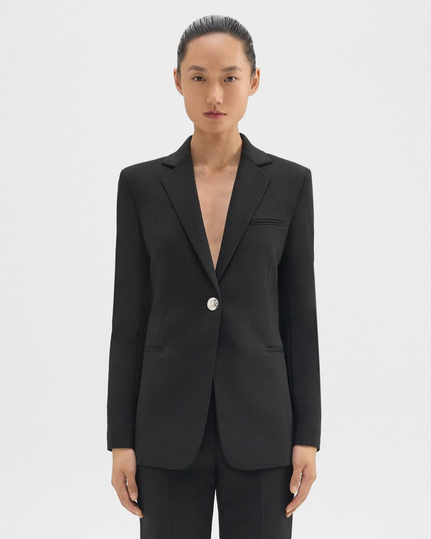 Slim Blazer in Double Weave Product Image