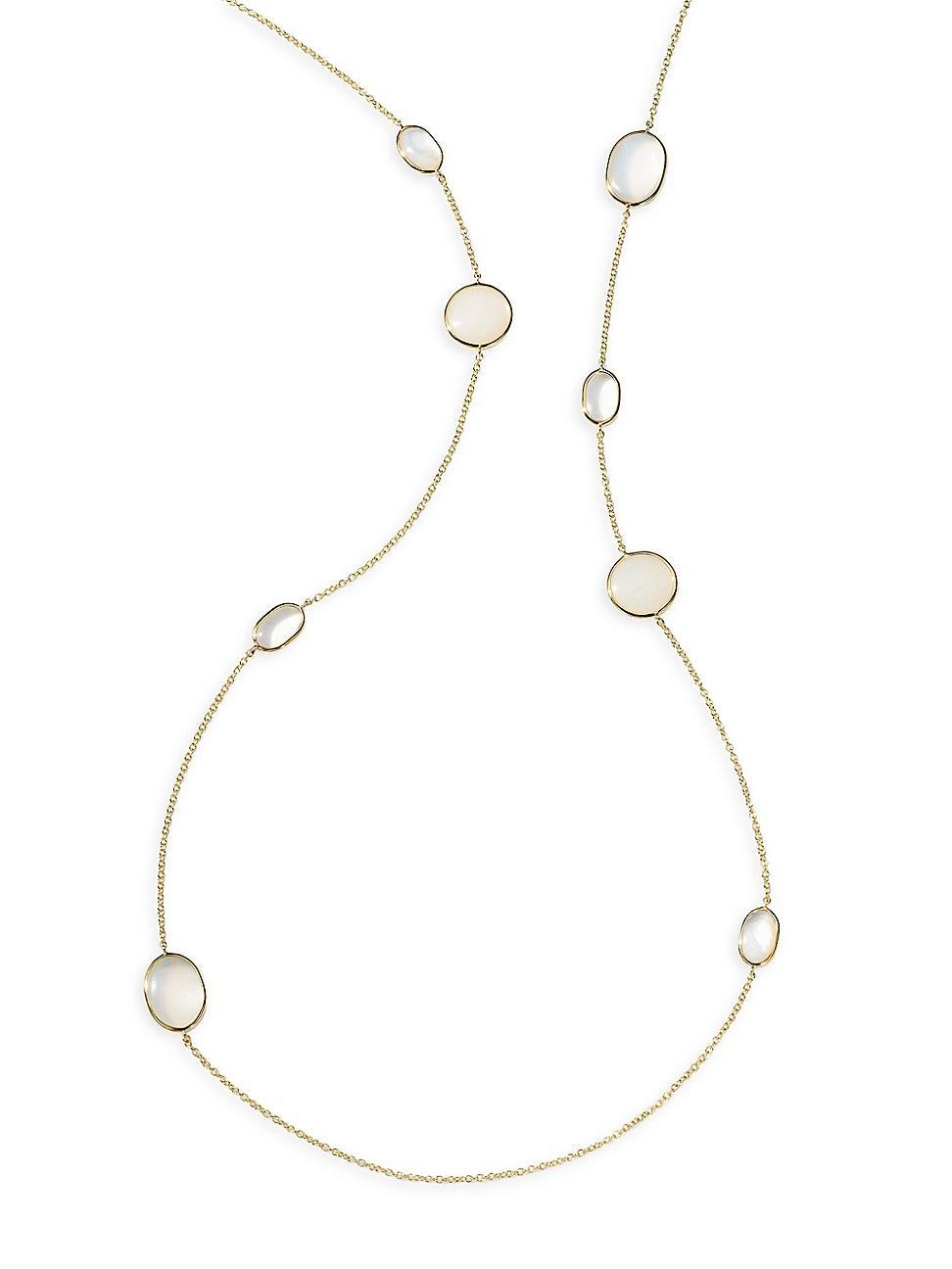 Womens Luce 18K Yellow Gold & Multi-Stone Medium Station Necklace Product Image