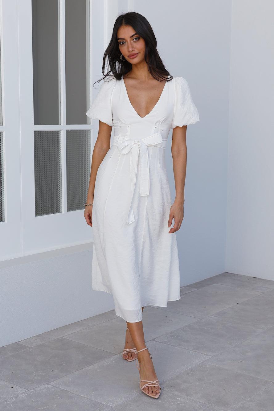 Not Of This World Midi Dress White Product Image