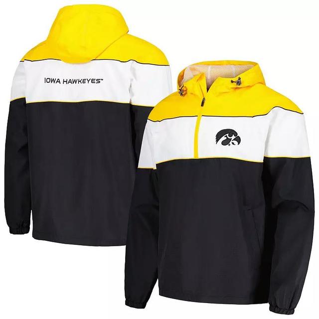 Mens G-III Sports by Carl Banks Iowa Hawkeyes Center Line Half-Zip Raglan Hoodie Jacket Product Image