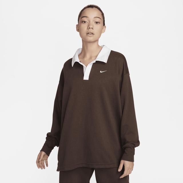 Women's Nike Sportswear Essential Oversized Long-Sleeve Polo Product Image