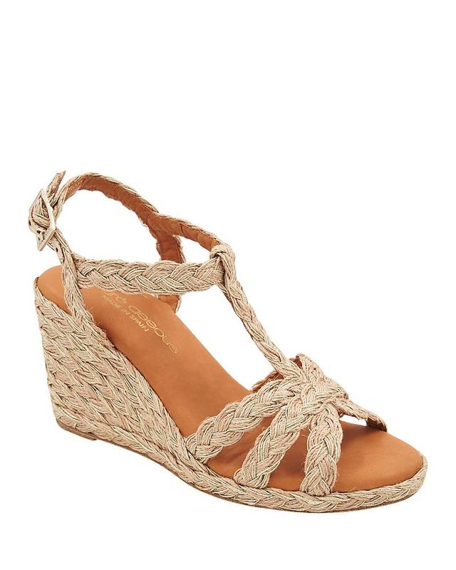 Andre Assous Womens Madina Strappy Raffia Woven Espadrille Wedge Sandals Product Image