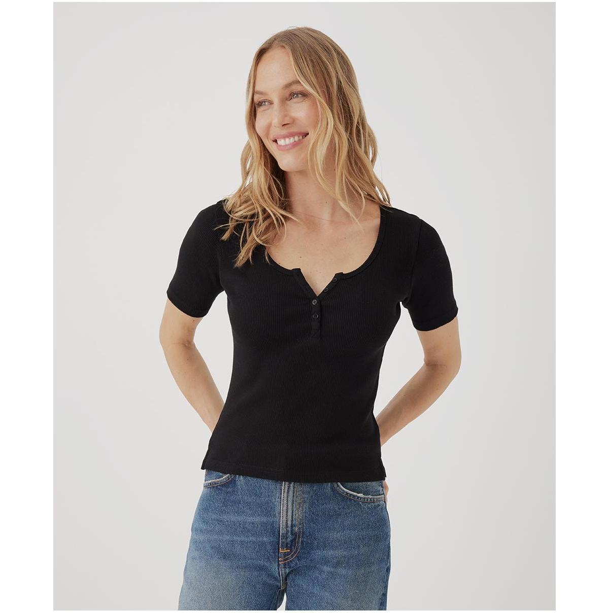 Pact Womens Favorite Rib Henley Top product image