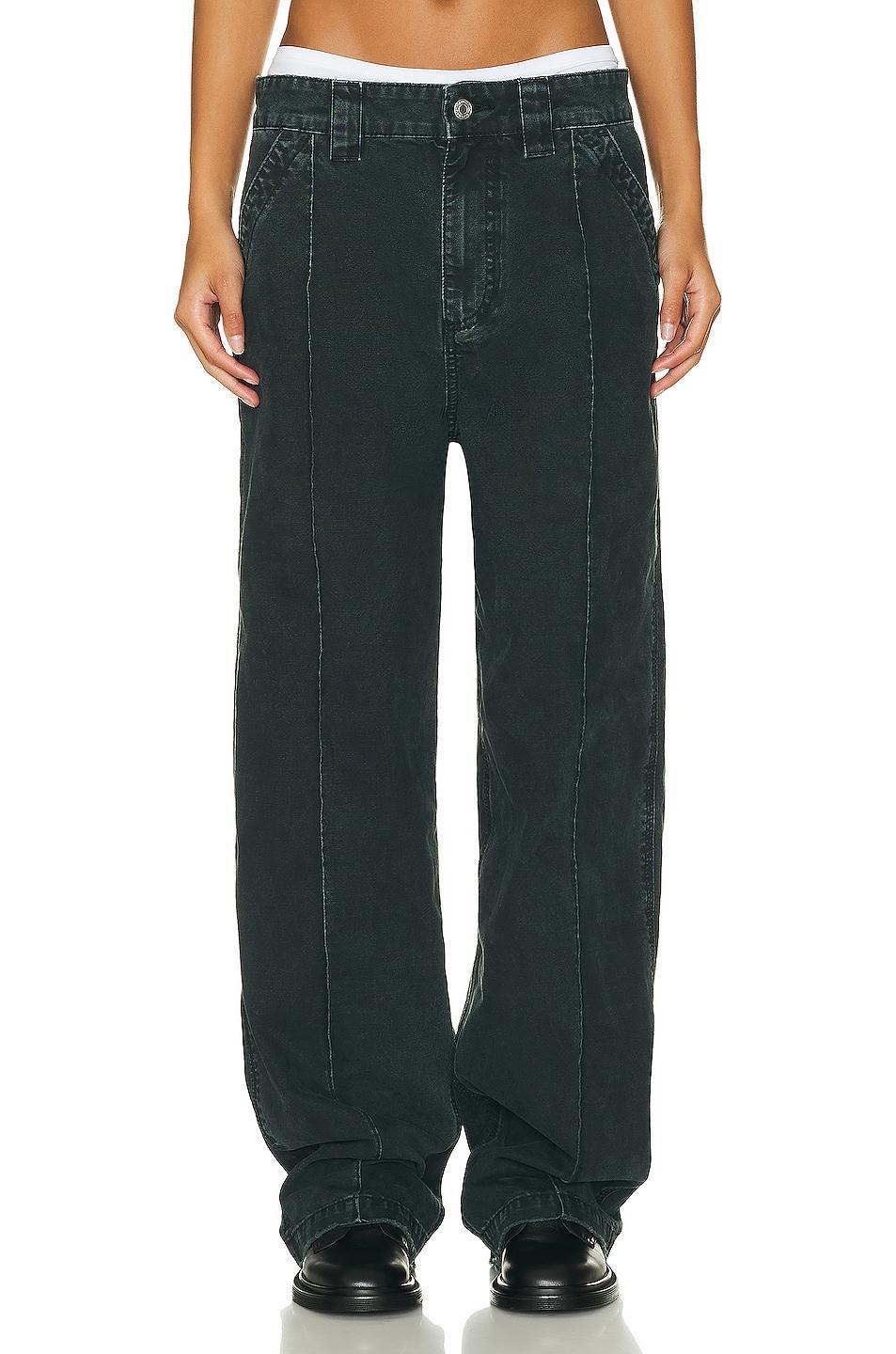 Helsa Workwear Oversized Pant Beige. (also in S, XL, XS). Product Image