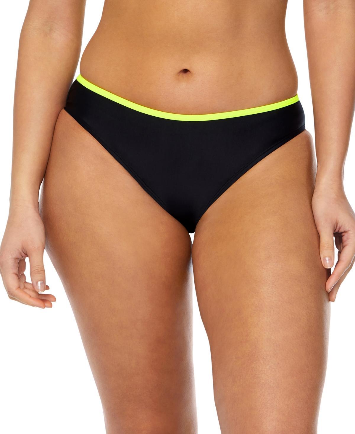 Reebok Womens Contrast-Trim Hipster Bikini Bottoms Womens Swimsuit Product Image