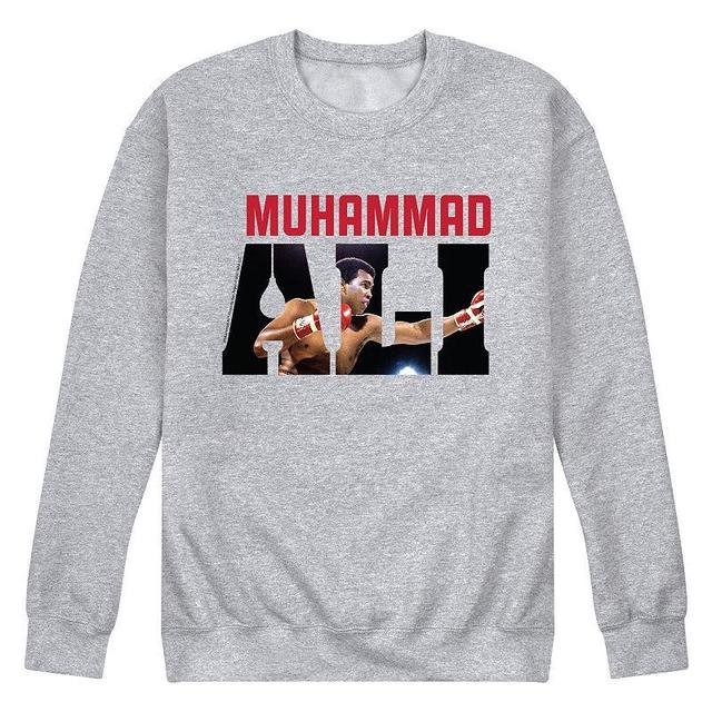 Mens Muhammad Ali Fight Sweatshirt Athletic Grey Product Image