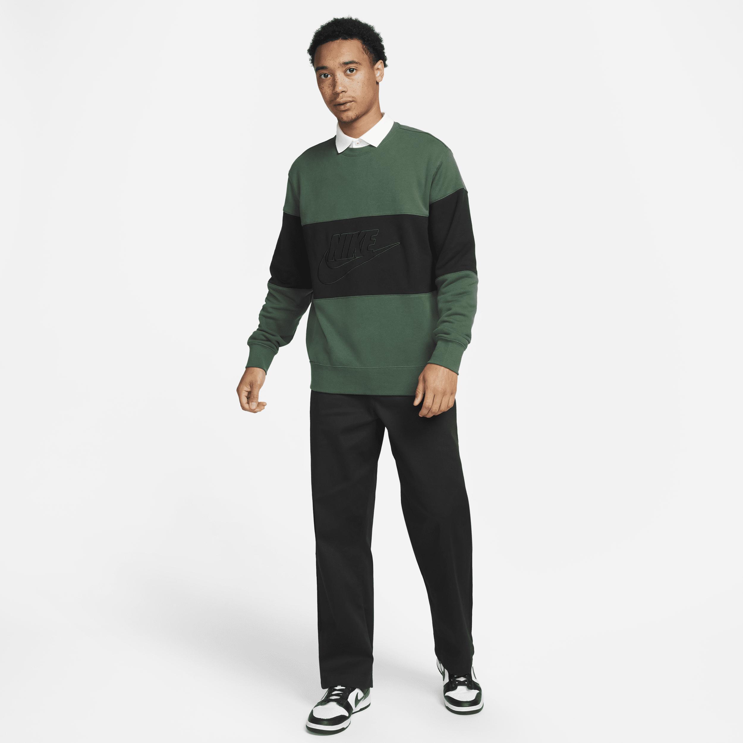 Nike Mens Club French Terry Color-Blocked Crew Product Image