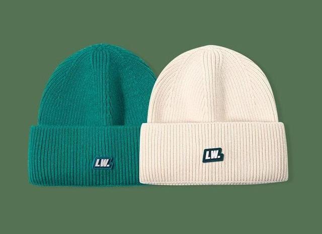 Lettering Applique Knit Beanie Product Image