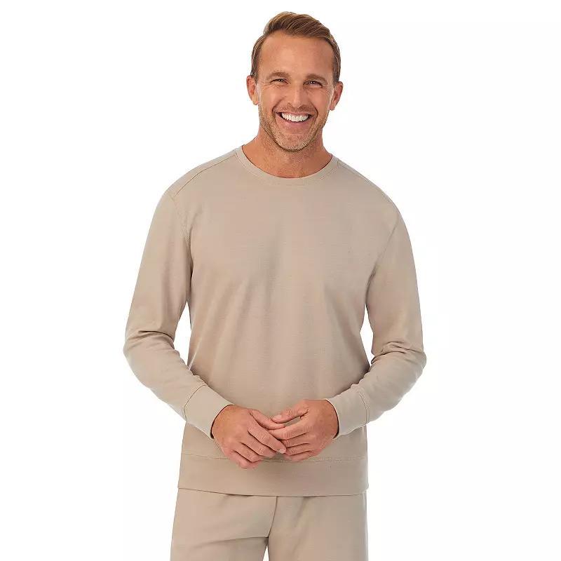 Mens Cuddl Duds Essentials Pajama Top Brown Product Image