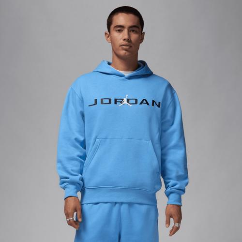 Jordan Mens Jordan Essential Air Stretch Fleece Hoodie - Mens Blue/Black product image