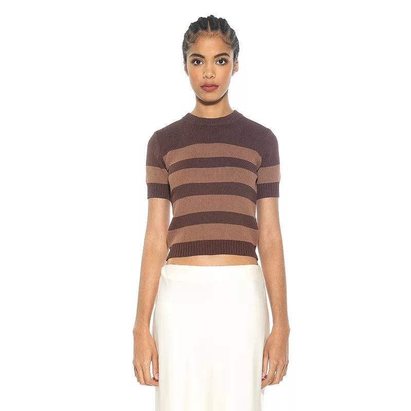 Womens ALEXIA ADMOR Pat Classic Knit Stripped Top Product Image