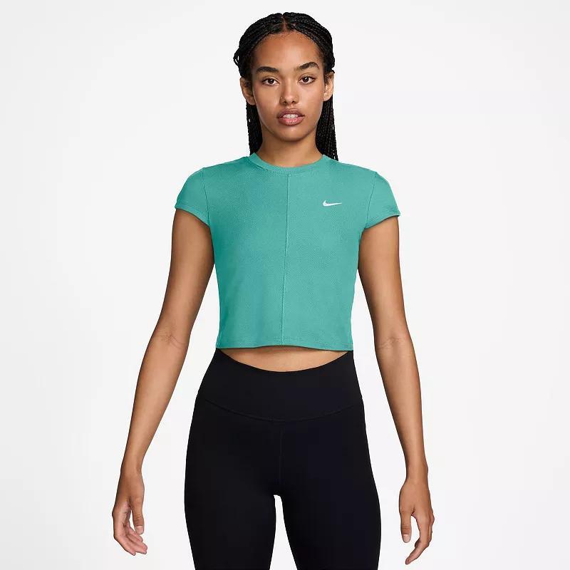 Nike Women's One Fitted Rib Dri-FIT Short-Sleeve Cropped Top Product Image