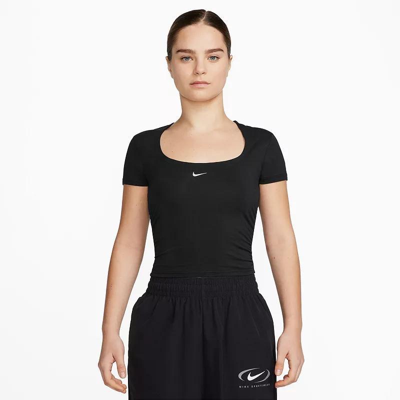 Womens Nike Sportswear Chill Knit Short-Sleeve Square-Neck Top Product Image