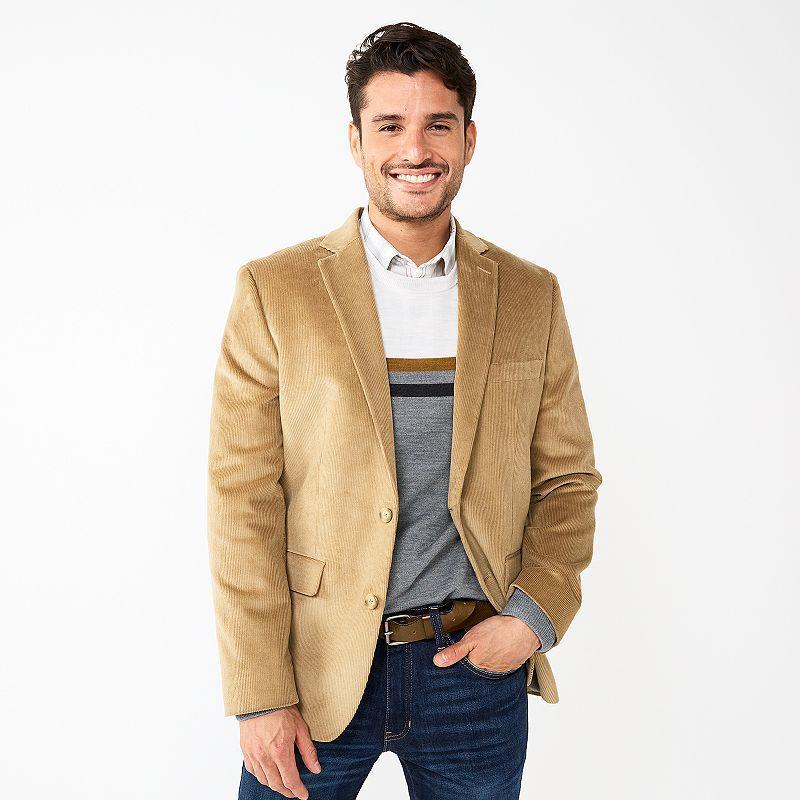 Mens Apt. 9 Premier Flex Slim-Fit Corduroy Sport Coat Brown Cordury Product Image