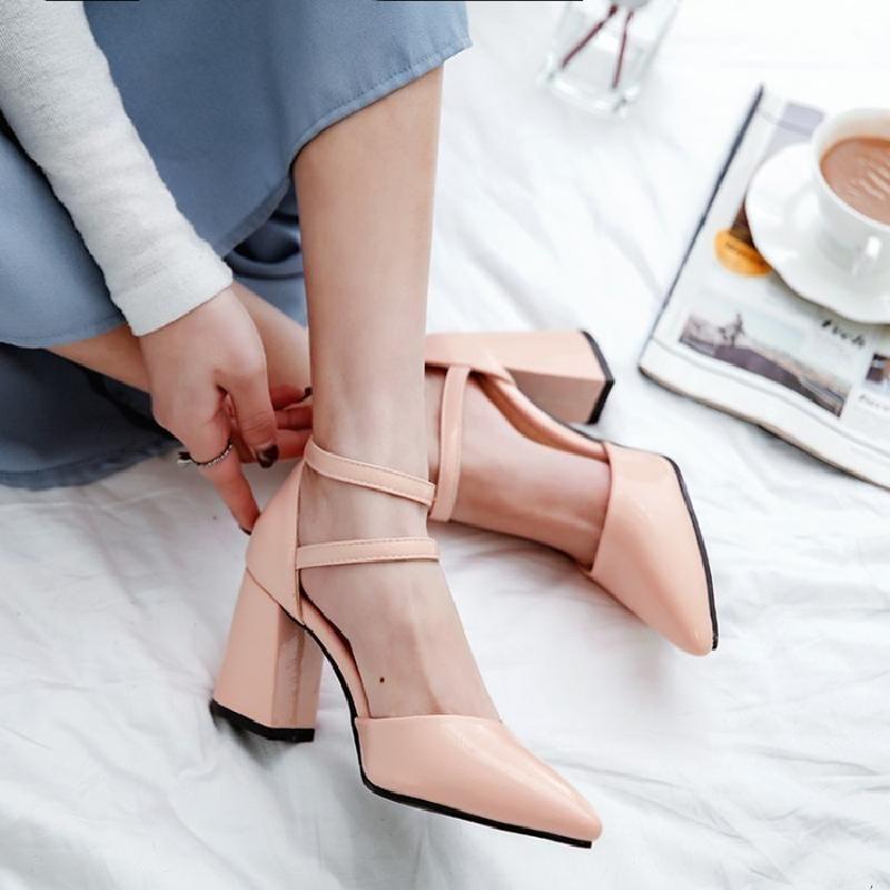 Block-Heel Strappy Pumps Product Image