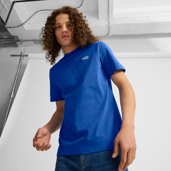 PUMA Suede Logo Men's T-Shirt in Royal Blue Product Image