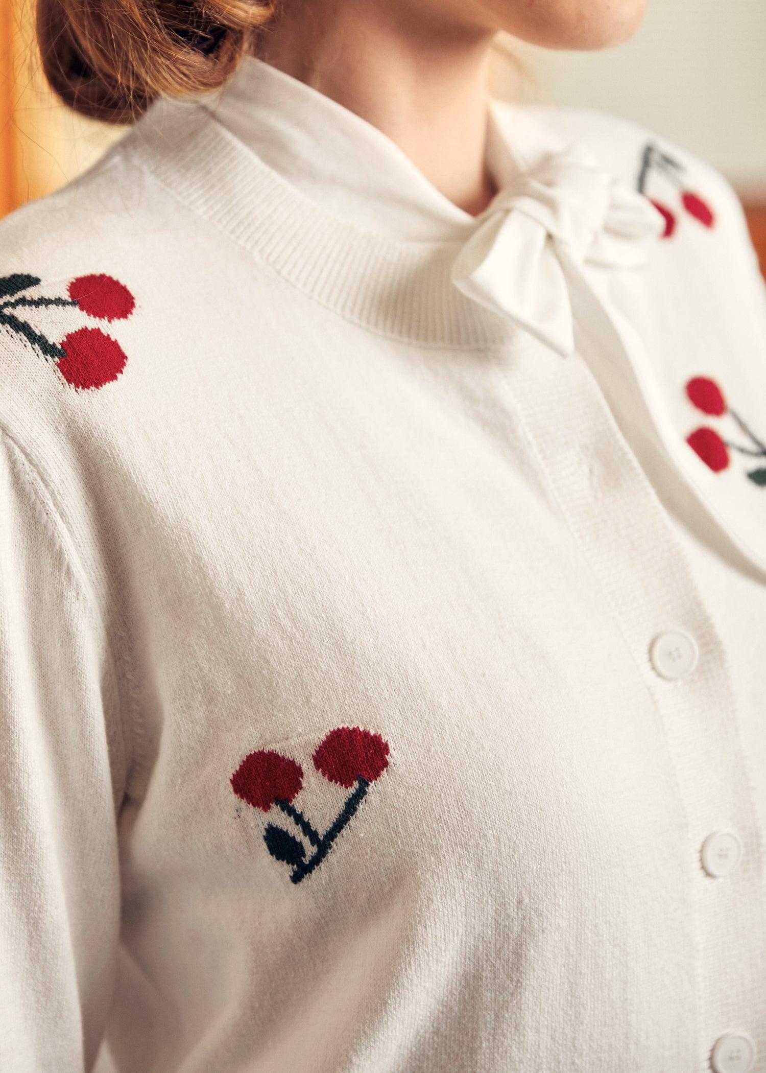 Cherry on Top Crew Neck Cardigan Product Image