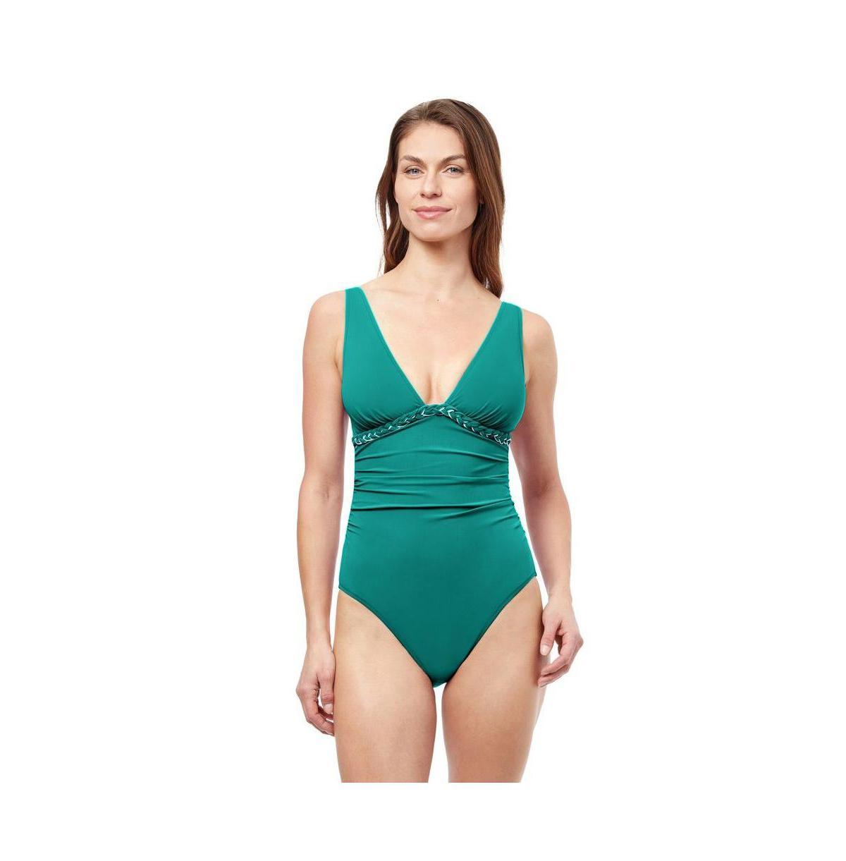 Profile by Gottex Womens Kundala Deep Plunge one piece swimsuit Product Image