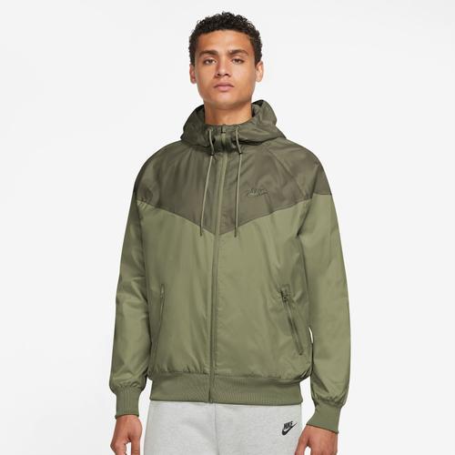 Nike Mens Nike Woven Windrunner Lined Hooded Jacket - Mens Olive/Olive Product Image