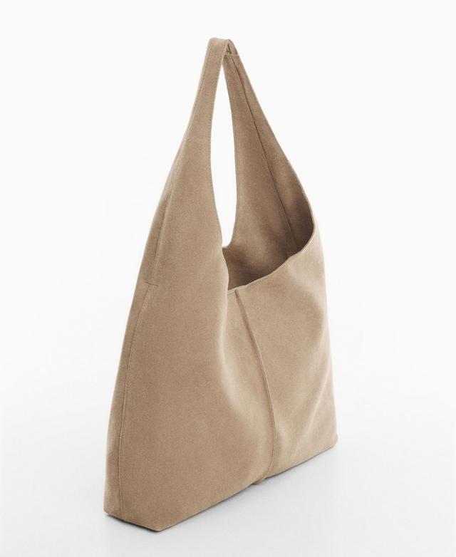 MANGO - Leather shopper bag - One size - Women Product Image