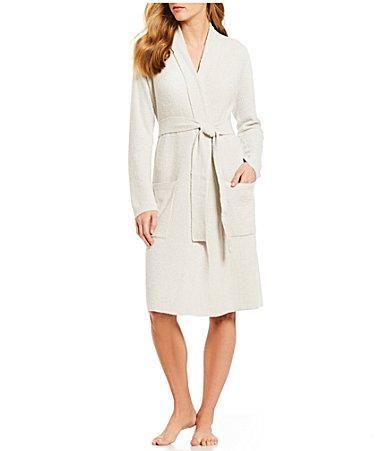 Barefoot Dreams Cozychic Lite Ribbed Robe (Faded Rose/Pearl) Women's Robe Product Image