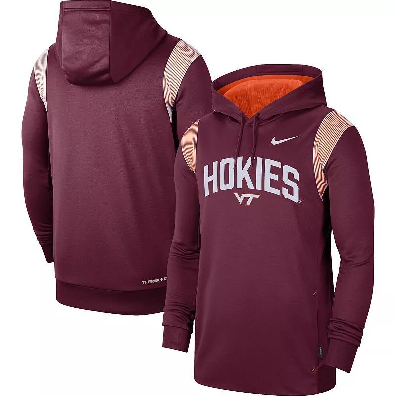 Mens Nike Maroon Virginia Tech Hokies 2022 Game Day Sideline Performance Pullover Hoodie Product Image