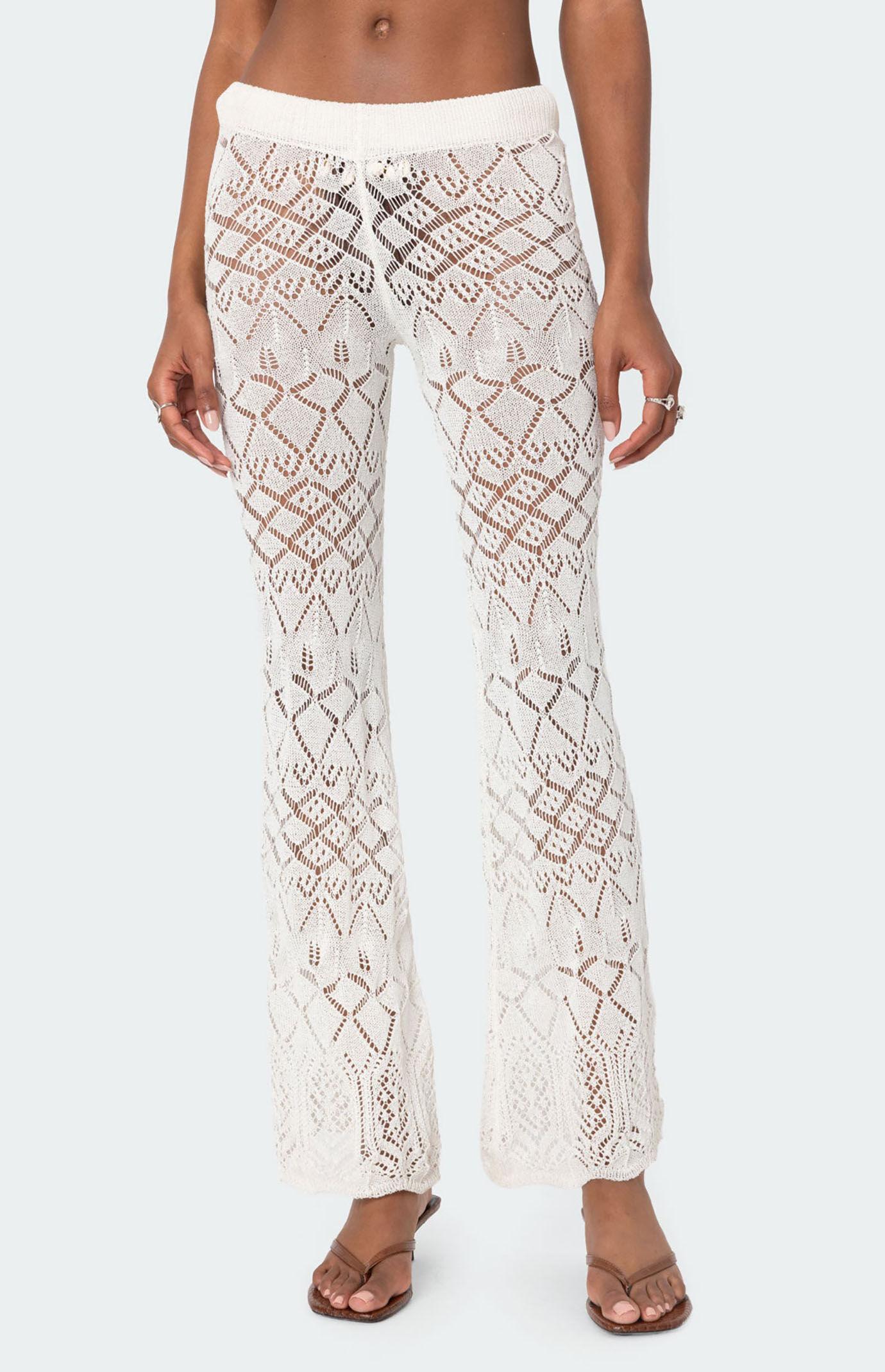 Edikted Women's Fable Crochet Pants Product Image