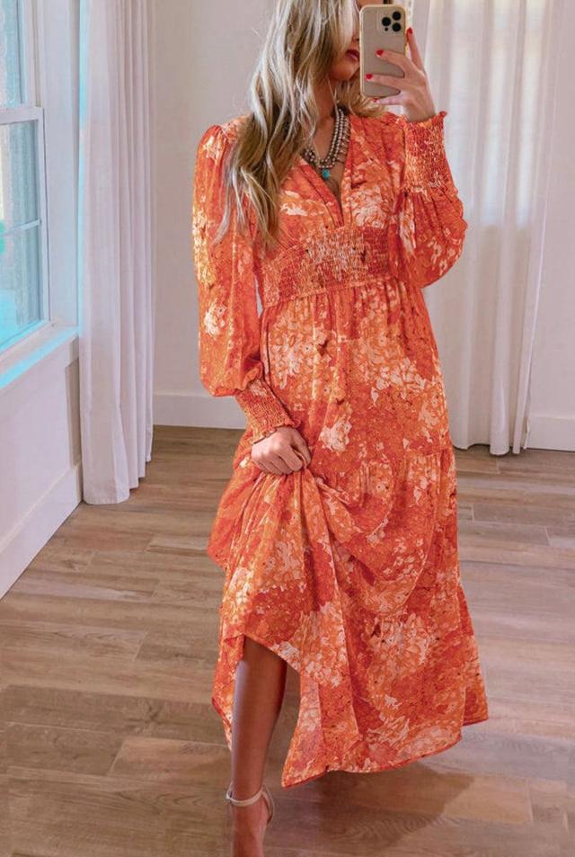 Orange Boho Maxi Product Image