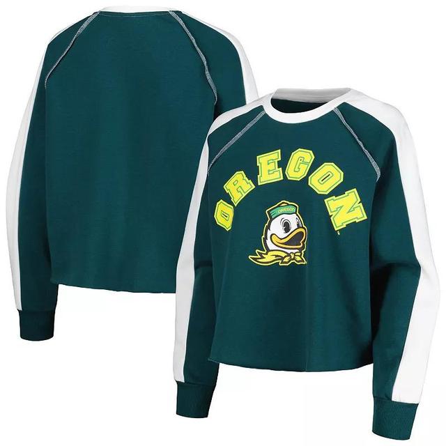 Womens Gameday Couture Oregon Ducks Blindside RaglanCropped Pullover Sweatshirt Product Image